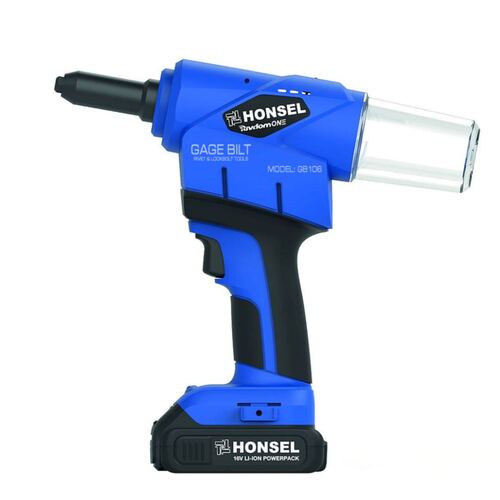 GB106 CORDLESS RIVET GUN - INSTALLS ANY: 3/32”-3/16” STRUCTURAL AND NON-STRUCTURAL BLIND RIVETS